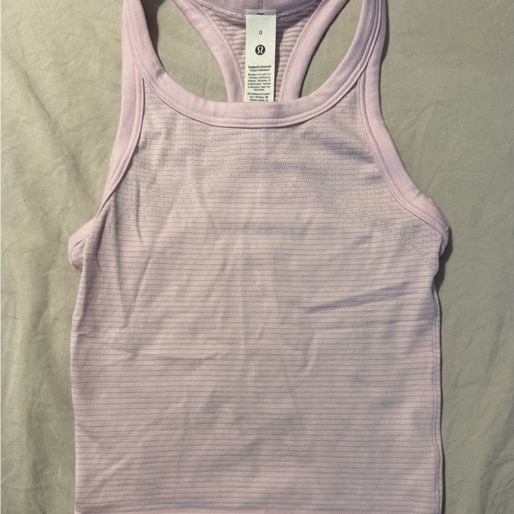lululemon Swiftly Tech Cropped Racerback Tank 2.0 - Pink Organza
